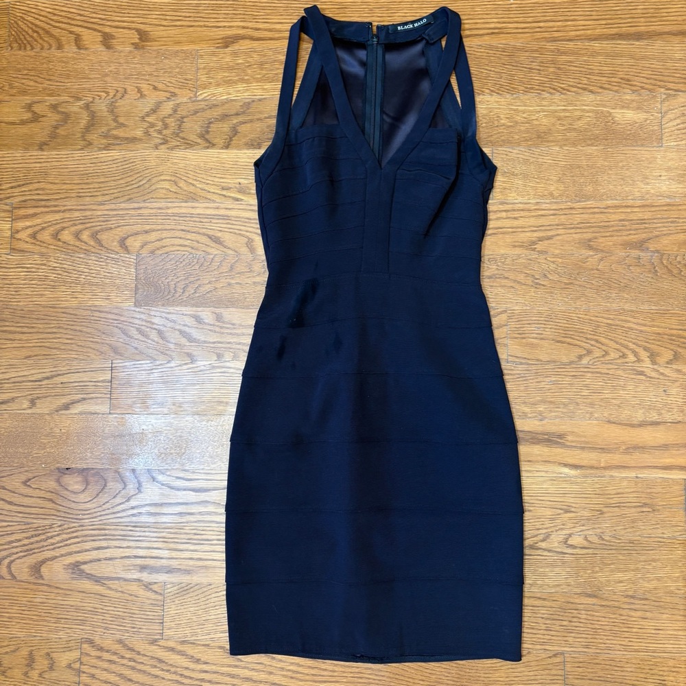 Black Halo Sleeveless Bondage style Dress